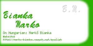 bianka marko business card